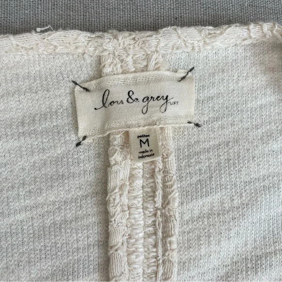 Lou & Grey Hint of Lace Moto Jacket Medium White Ivory - Picture 7 of 7